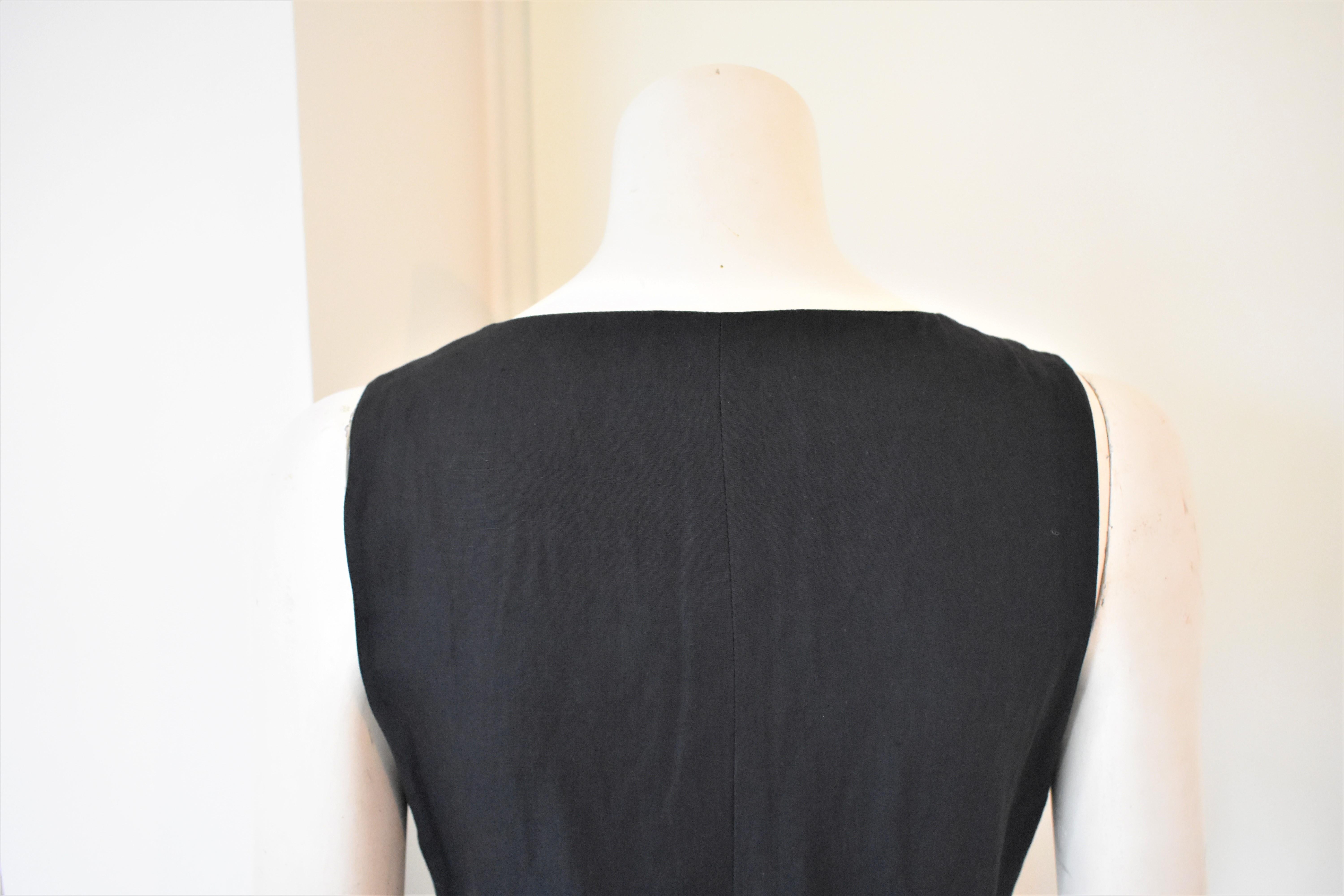 State of Claude Montana Vintage Black Dress 1990's For Sale 2