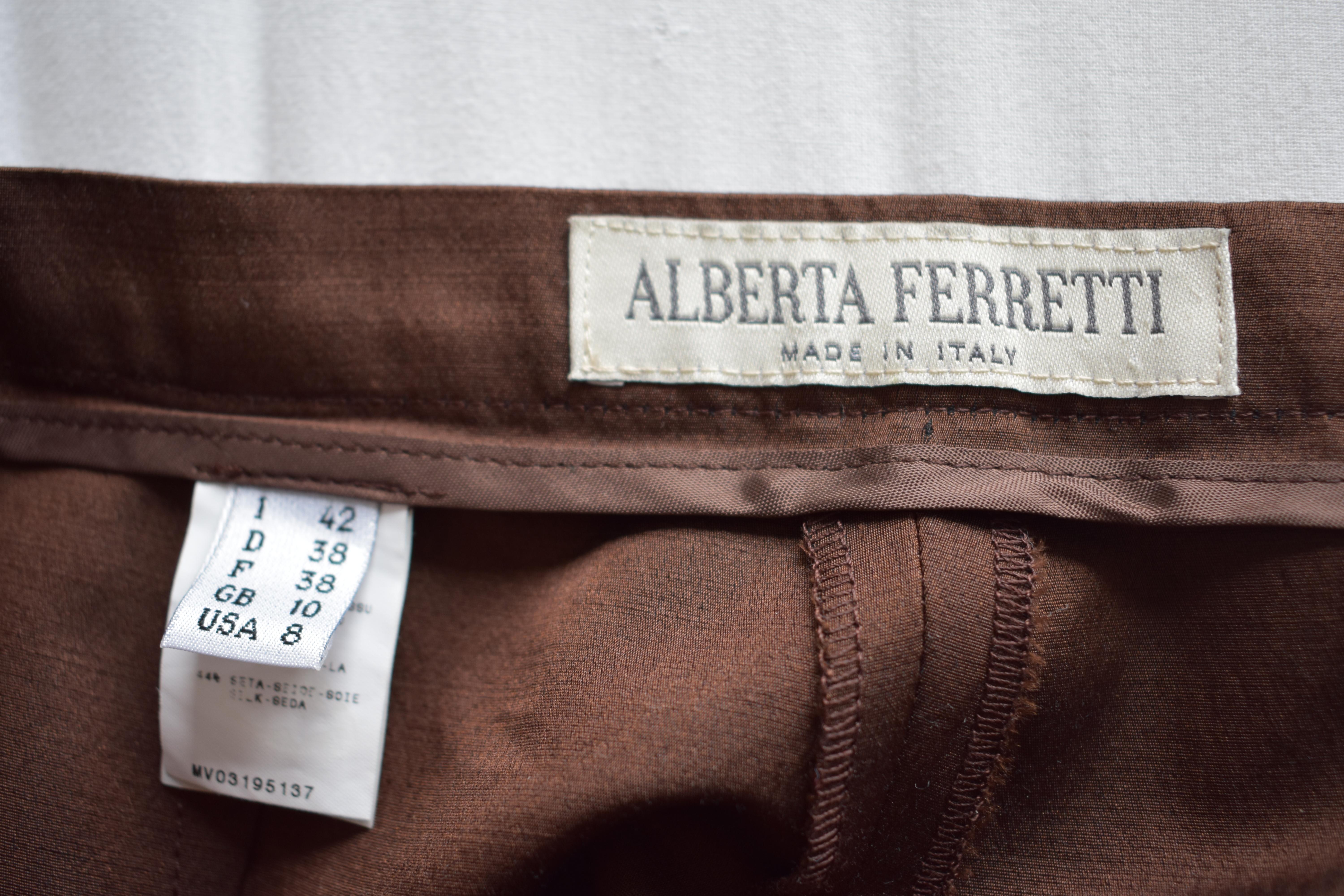 Alberta Ferretti Silk / Wool Blend Pants Like New For Sale 2