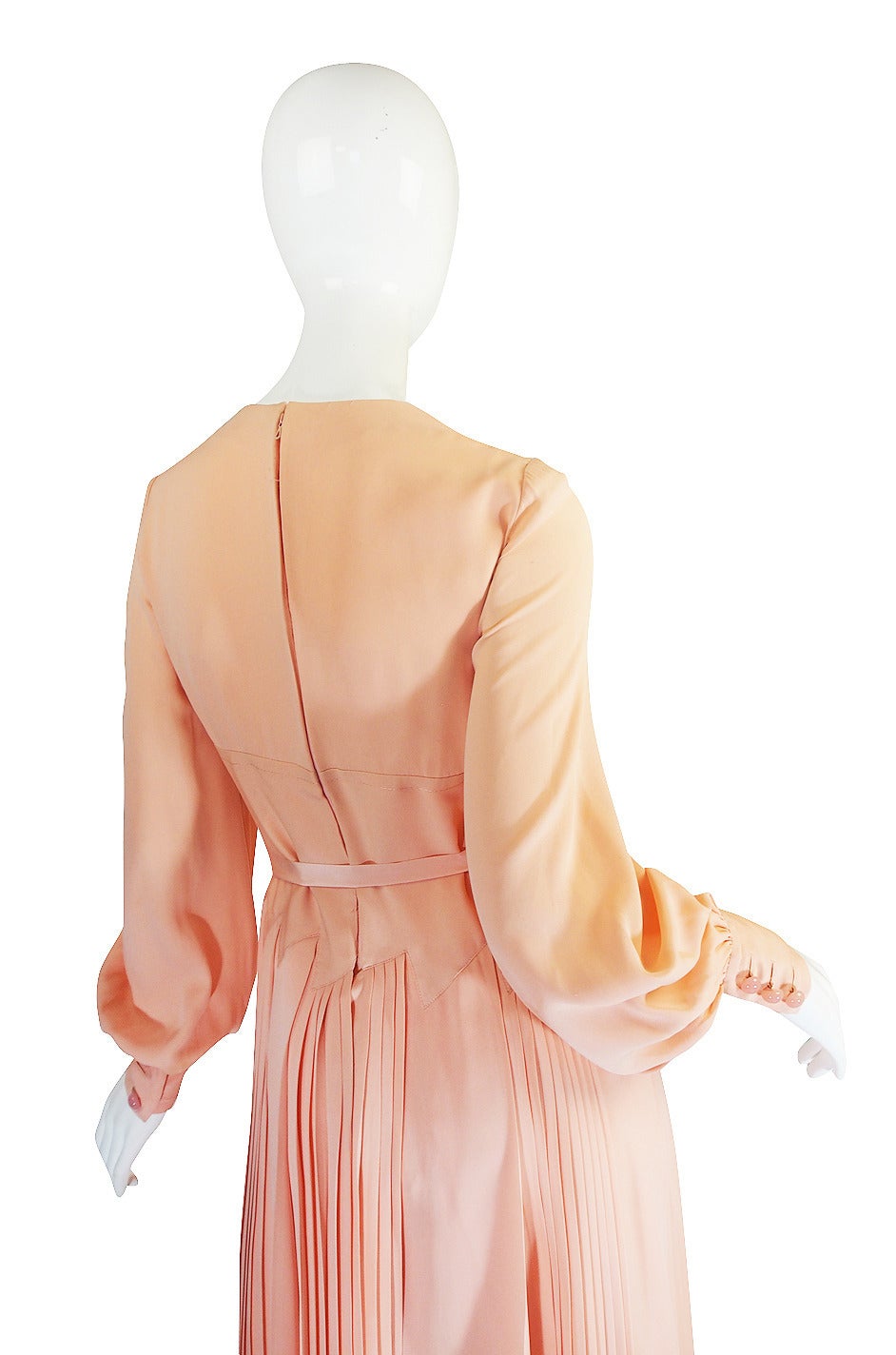 A/W 1973 Christian Dior Haute Couture Silk Day Dress For Sale 1