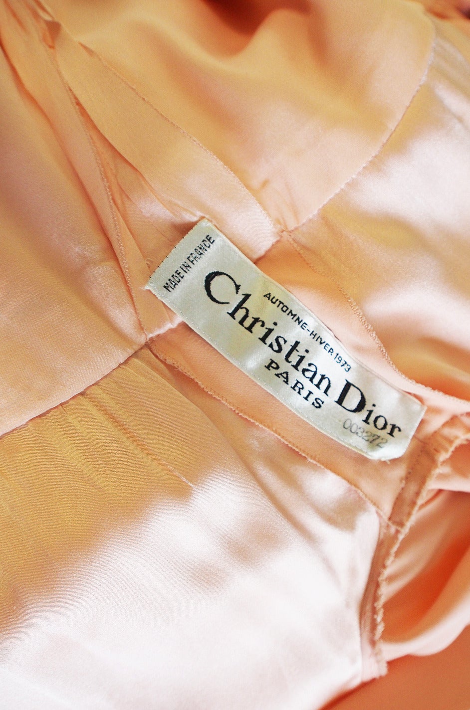 A/W 1973 Christian Dior Haute Couture Silk Day Dress For Sale 5