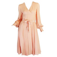 A/W 1973 Christian Dior Haute Couture Silk Day Dress