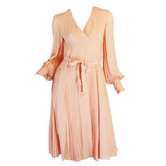 A/W 1973 Christian Dior Haute Couture Silk Day Dress 11