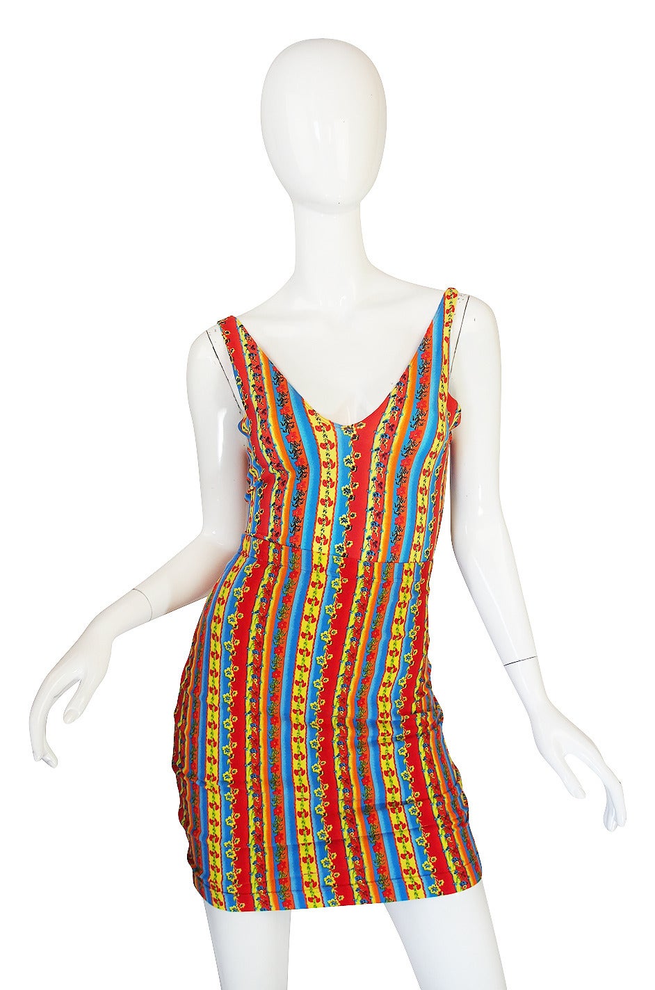 1990s Versace Jeans Couture Low Back Body Suit & Skirt In Excellent Condition For Sale In Rockwood, ON