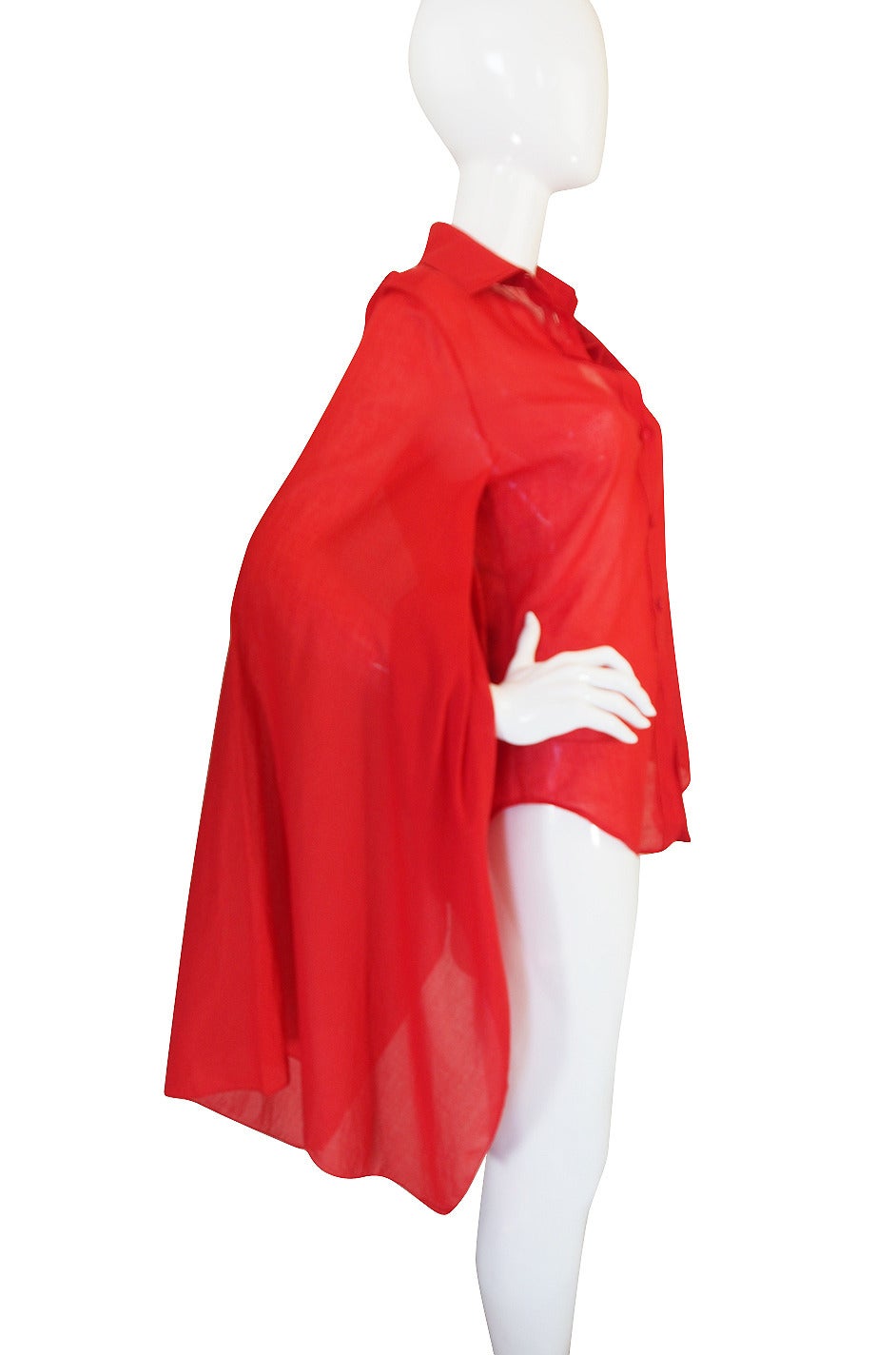 Women's 1990s Red Amazing Kimono Sleeved Gucci Top For Sale