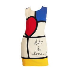 1990s "Art is Love" Moschino Cheap & Chic Dress