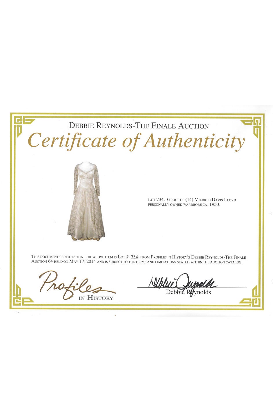 1950s Mildred Davis Lloyd Owned I. Magnin Lace Dress 4