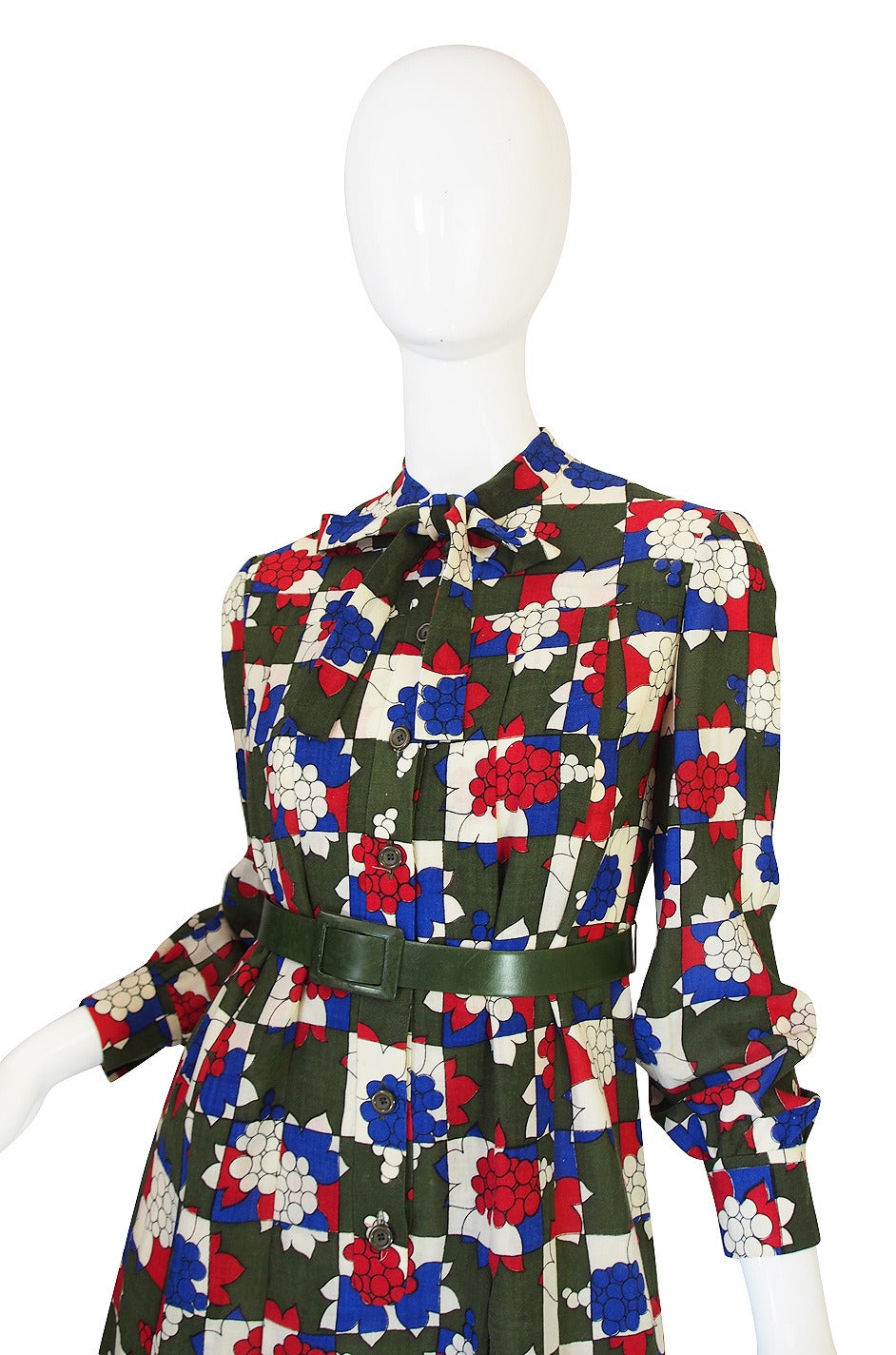 1960s Miss Dior Darling Print Challis Dress For Sale 1