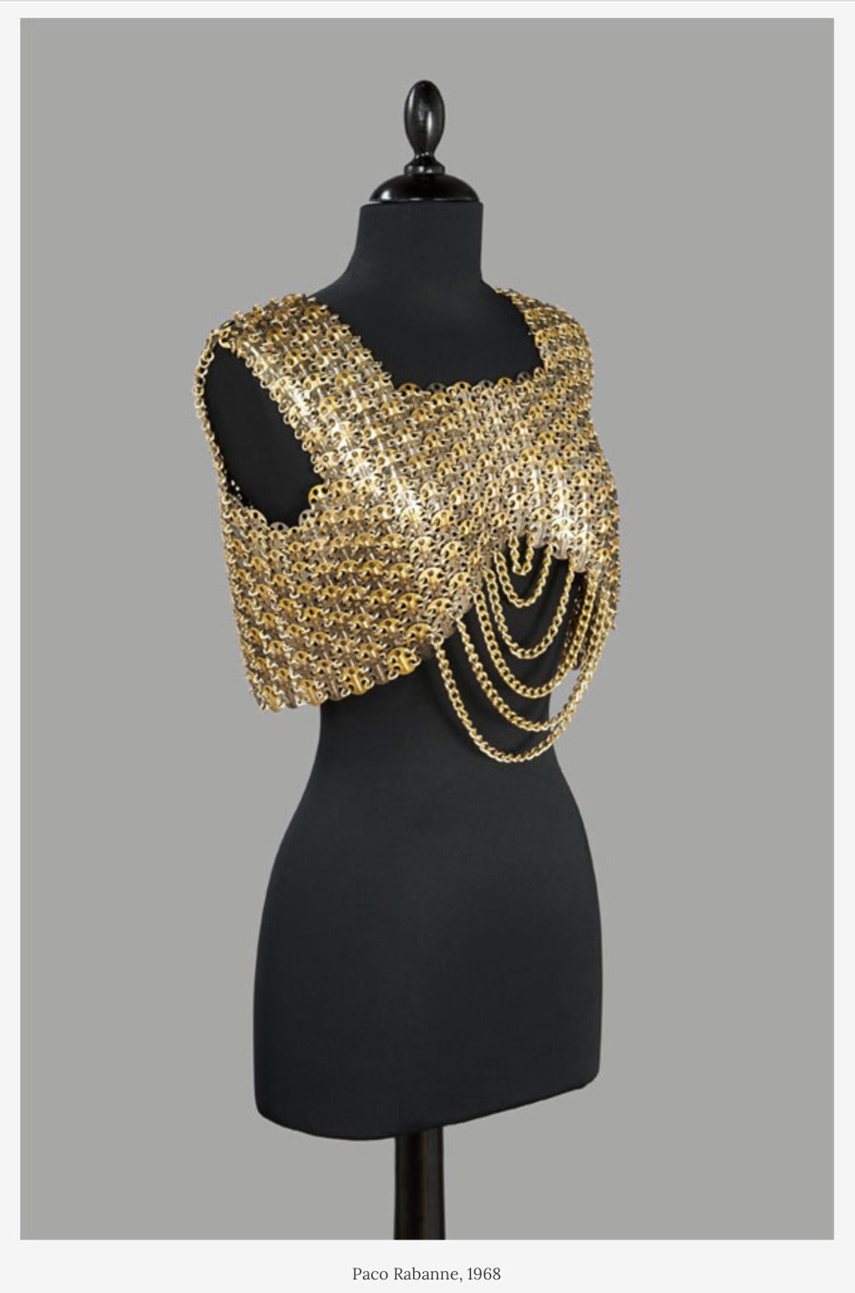 Important & Rare 1968 Paco Rabanne Metal Disc Dress For Sale 3