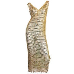 Vintage Rare 1970s Paco Rabanne Chain Mail Dress