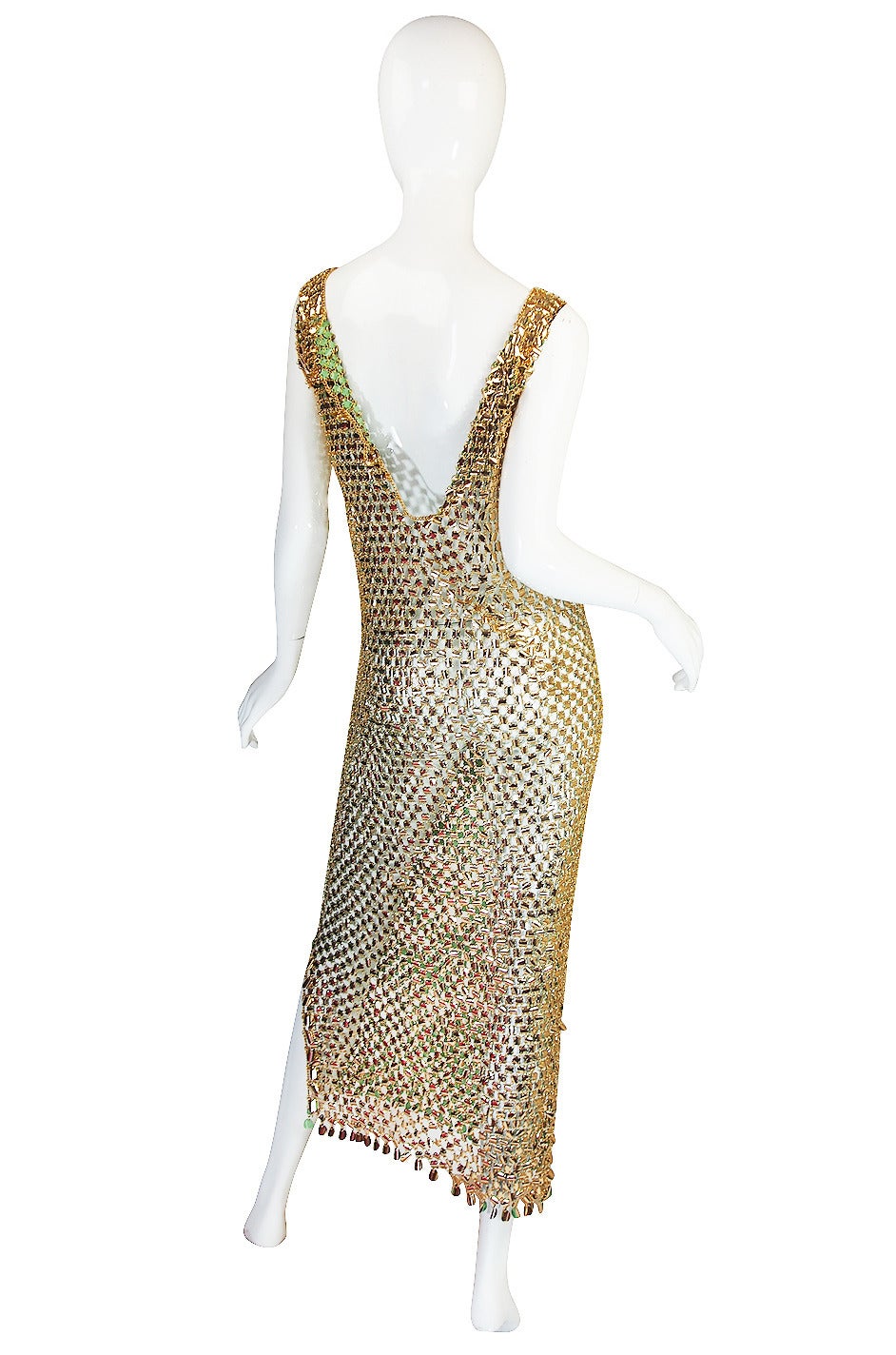Rare 1970s Paco Rabanne Chain Mail Dress In Excellent Condition In Rockwood, ON