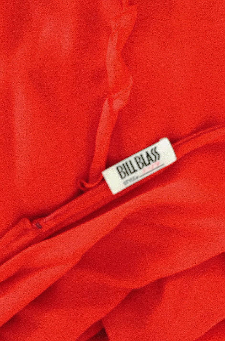 1970s Silk Chiffon Ruffled Bill Blass Halter Dress For Sale 4