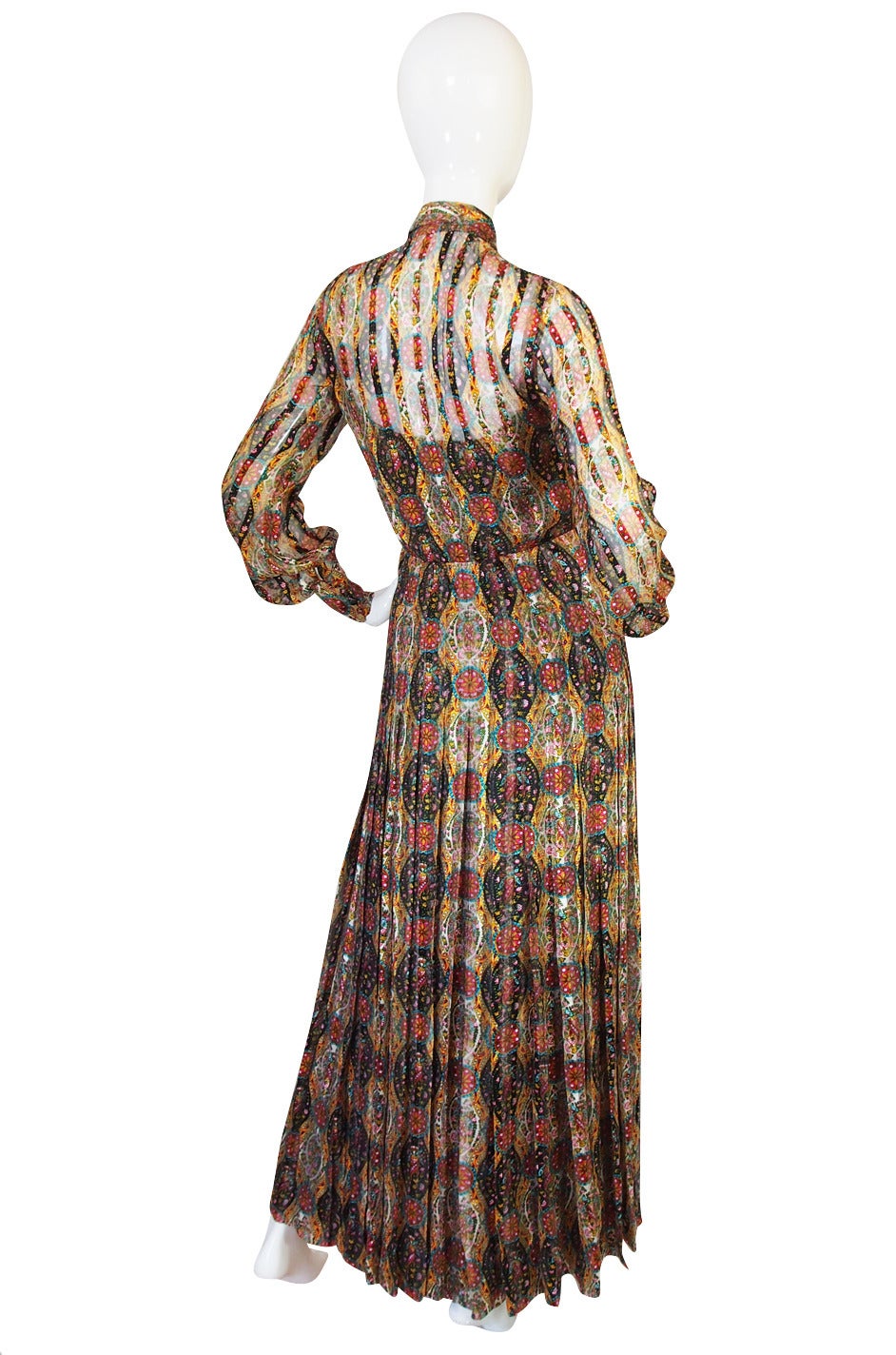 Women's 1974 True Haute Couture Chanel Silk Chiffon Dress
