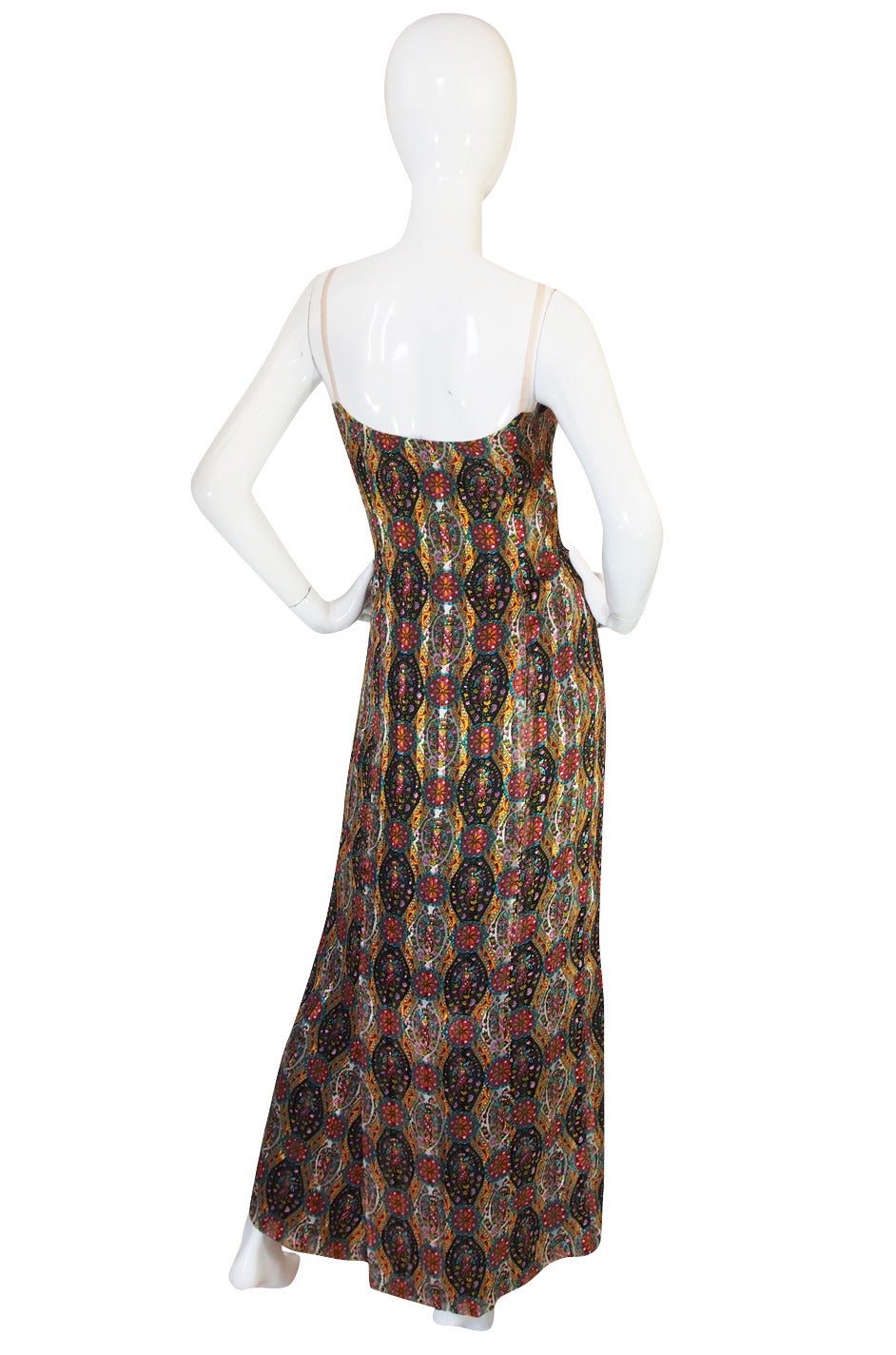 1974 True Haute Couture Chanel Silk Chiffon Dress In Excellent Condition In Rockwood, ON