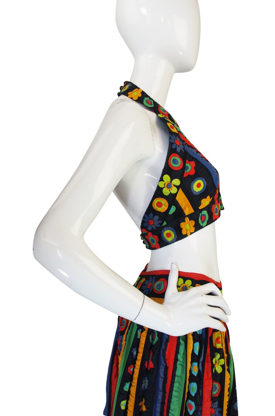 Amazing 1971 Donald Brooks Halter Top & Skirt In Excellent Condition In Rockwood, ON