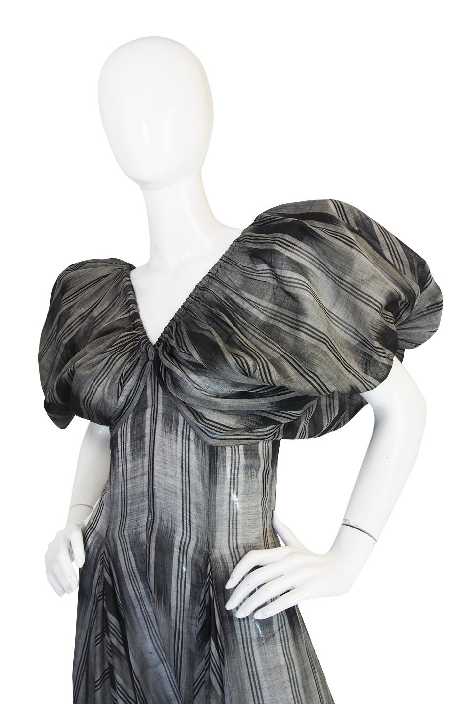 1970s Yves Saint Laurent Silk Dress with Exceptional Lines 1