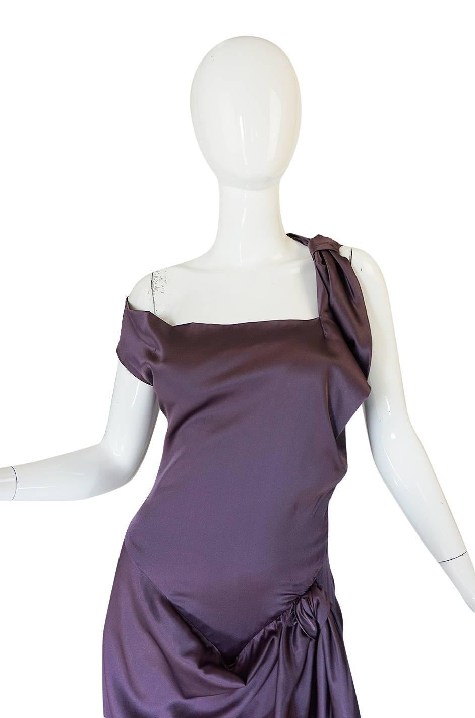 Vivienne Westwood Light Purple Draped Red Label Dress, 1990s In Excellent Condition In Rockwood, ON