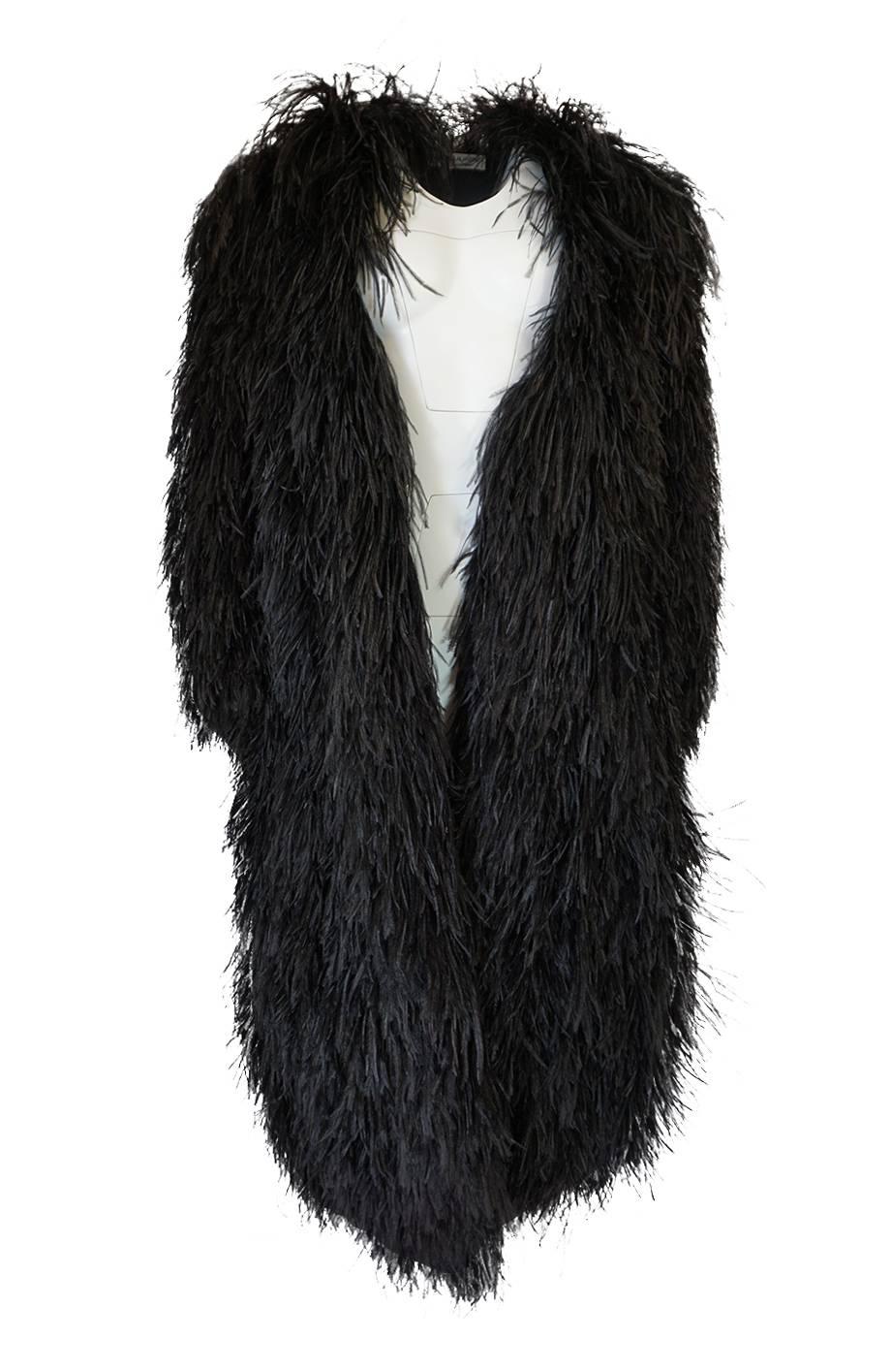 saint laurent ostrich feather