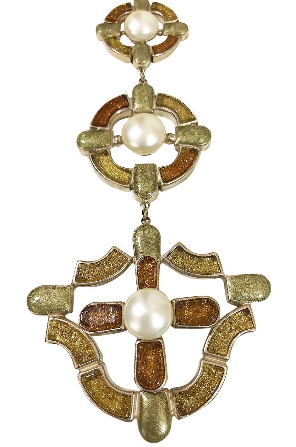 Women's Fall 2007 Chanel Byzantine Cross Gripoix Pendant Necklace