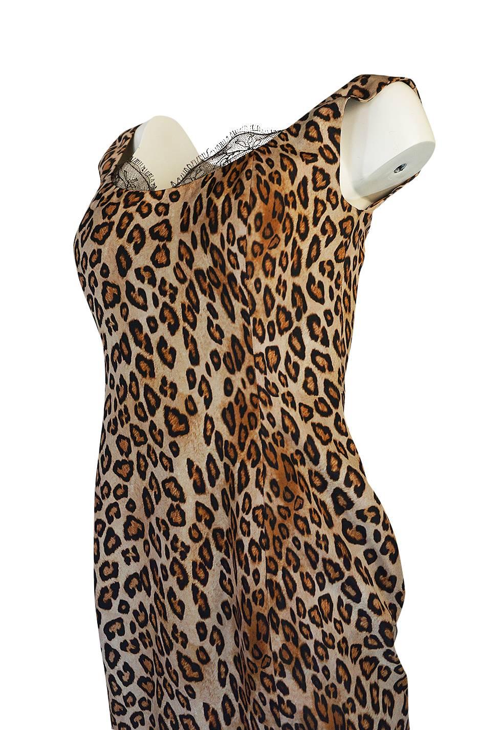 F/W 2005 Alexander McQueen Runway Leopard Print Dress 2