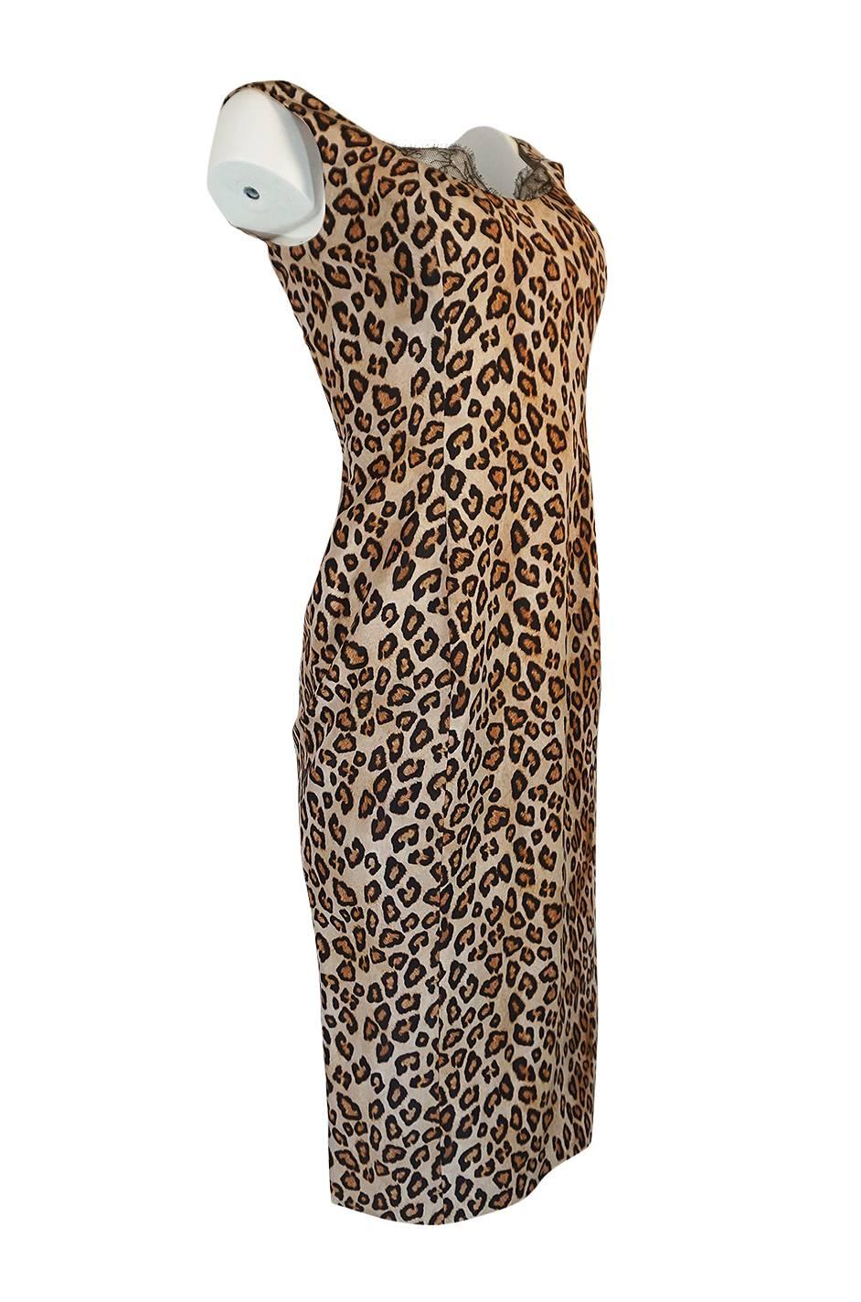 Brown F/W 2005 Alexander McQueen Runway Leopard Print Dress