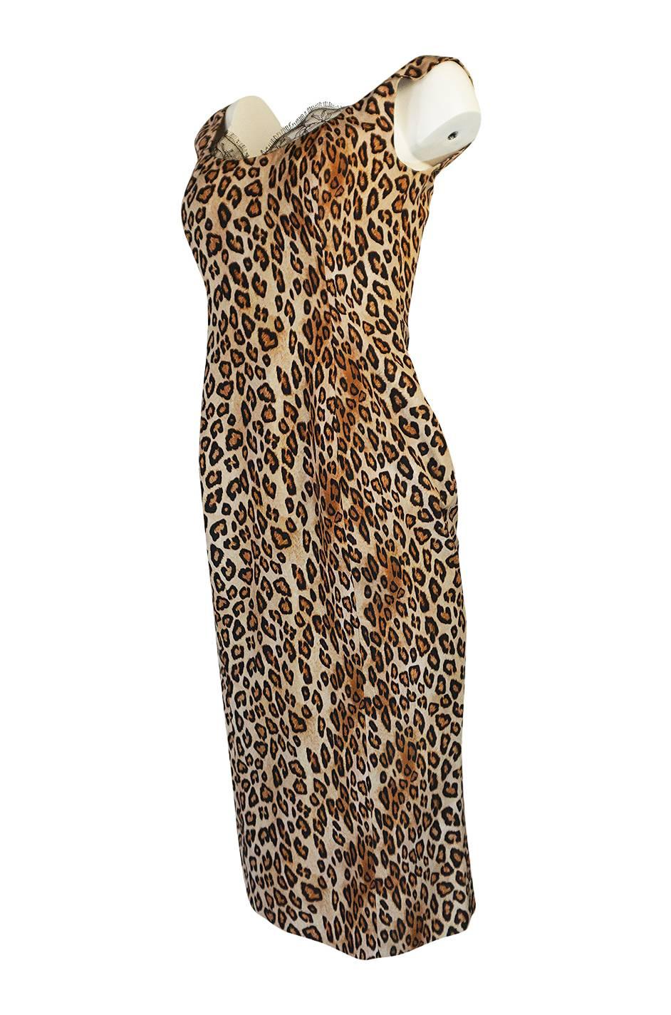 F/W 2005 Alexander McQueen Runway Leopard Print Dress In Excellent Condition In Rockwood, ON