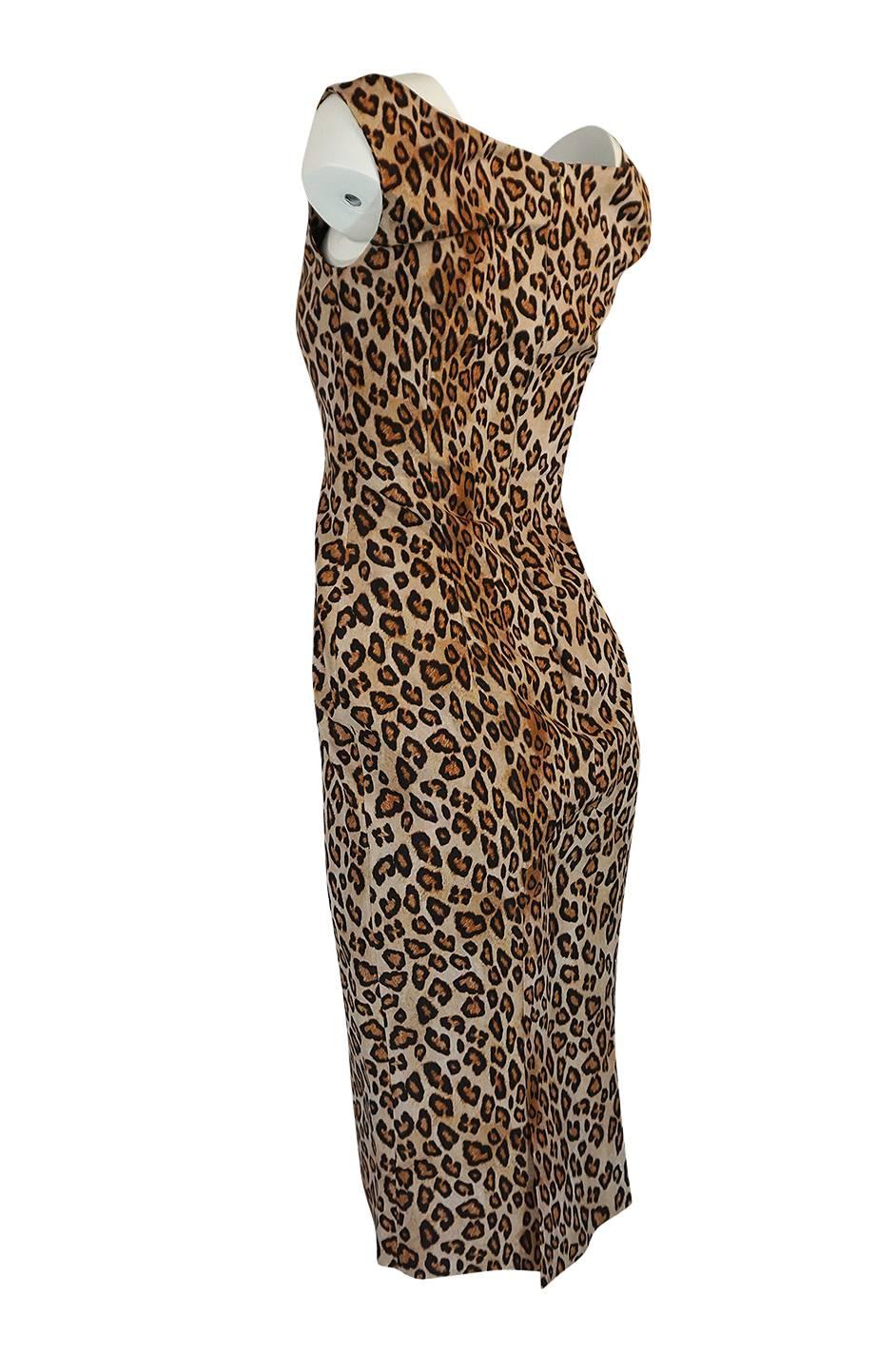 Women's F/W 2005 Alexander McQueen Runway Leopard Print Dress