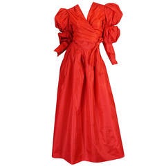 c1980 Silk Wrap Yves Saint Laurent Attr Ensemble 3