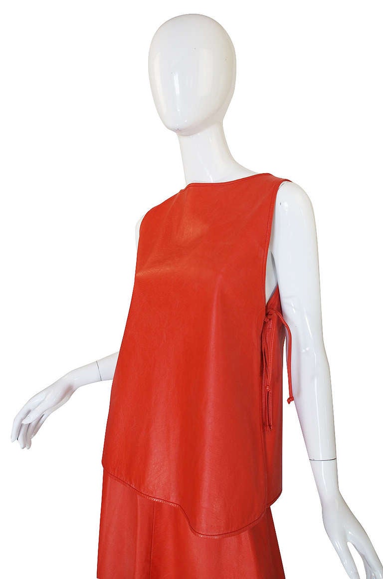Women's 1960s Bonnie Cashin for Sills Orange Leather Set For Sale