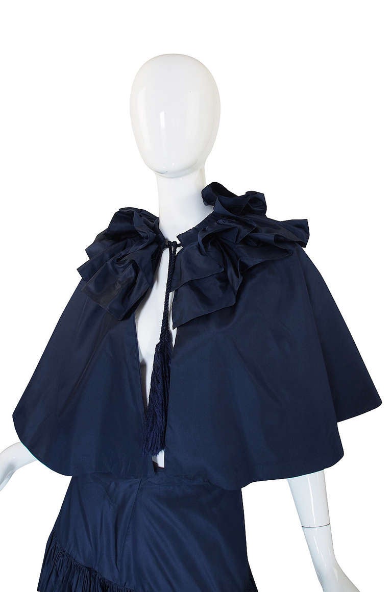 1980s Silk Chanel Cape and Ballgown Skirt For Sale 1