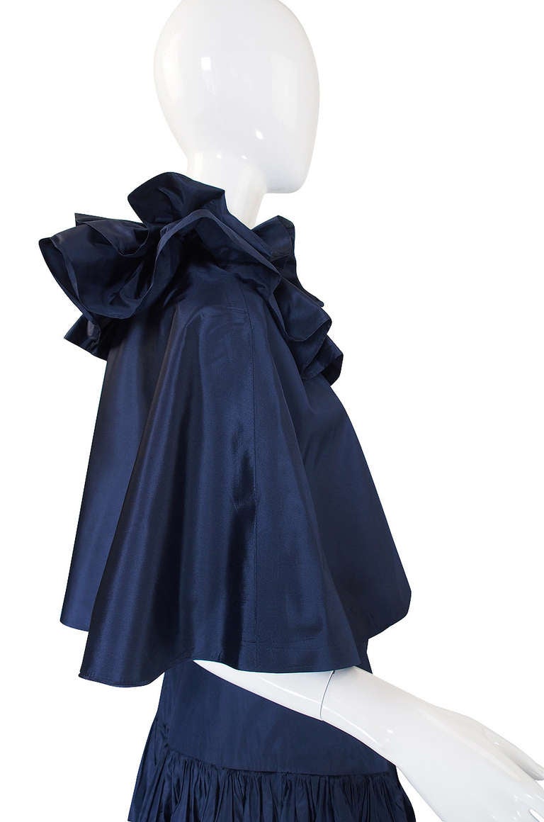 1980s Silk Chanel Cape and Ballgown Skirt For Sale 4