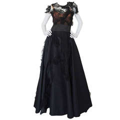 Rare 1942 "It's Not True" Adrian Silk & Lace Gown