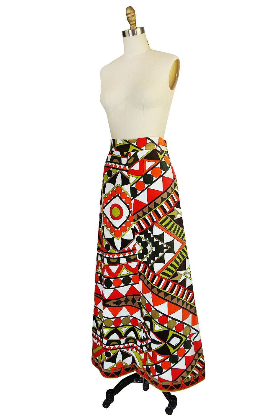 Beautiful 1960s Velvet Emilio Pucci Maxi Skirt 3
