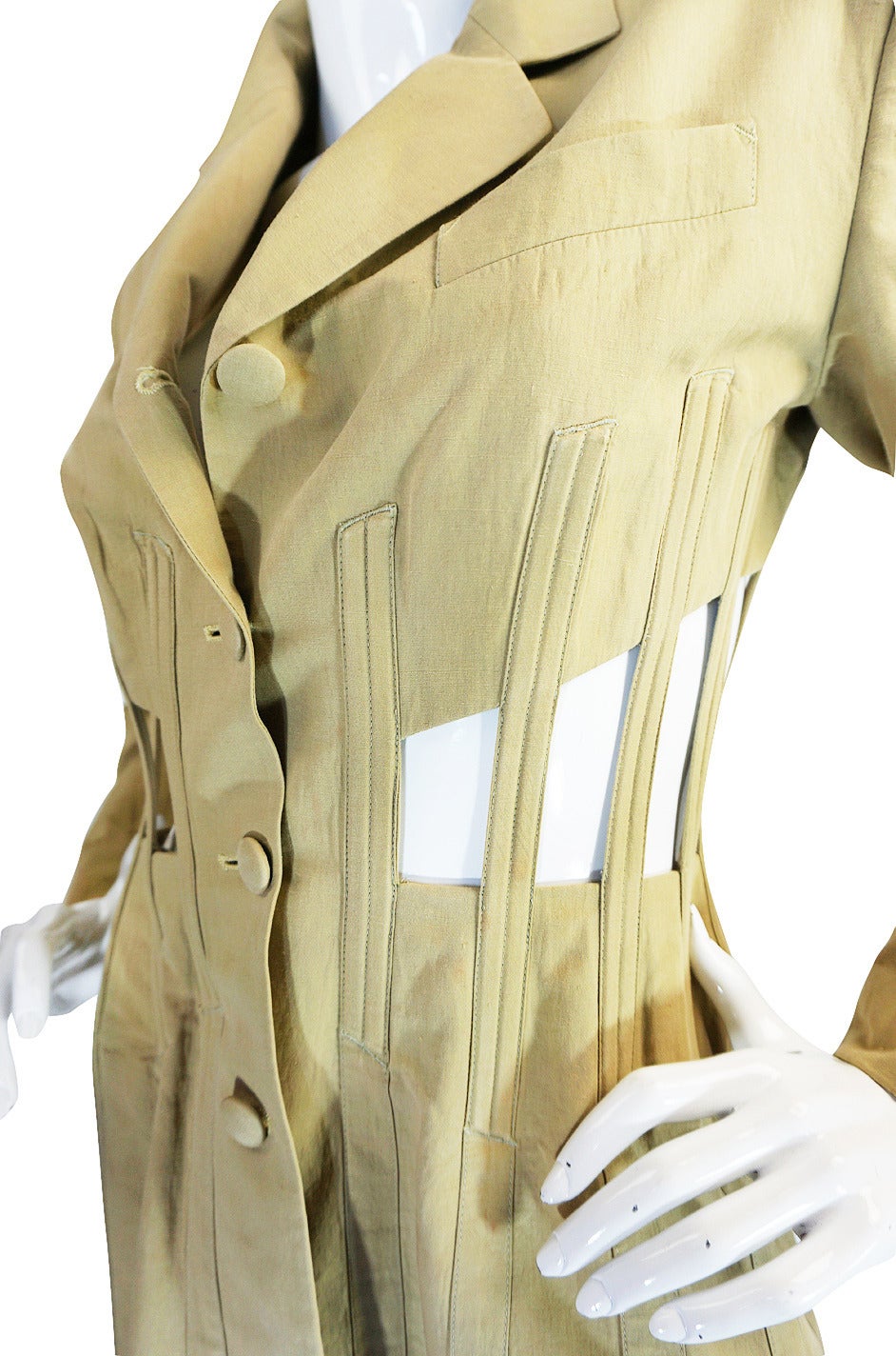 Women's 1990s Jean Paul Gaultier Cut Out Corset or Cage Jacket