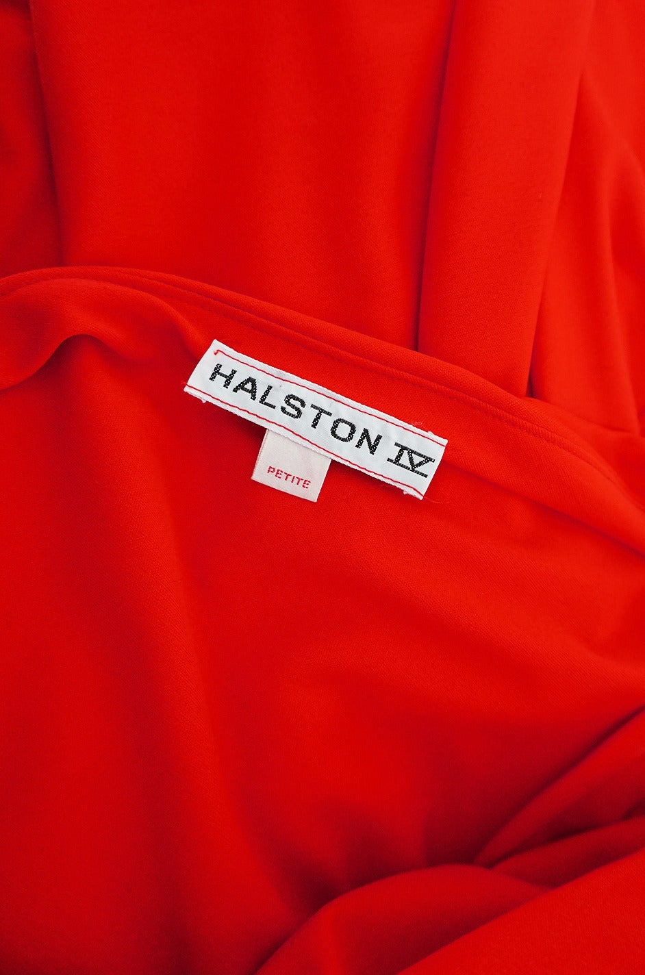 1970s One Shoulder Red Jersey Halston Dress For Sale 3
