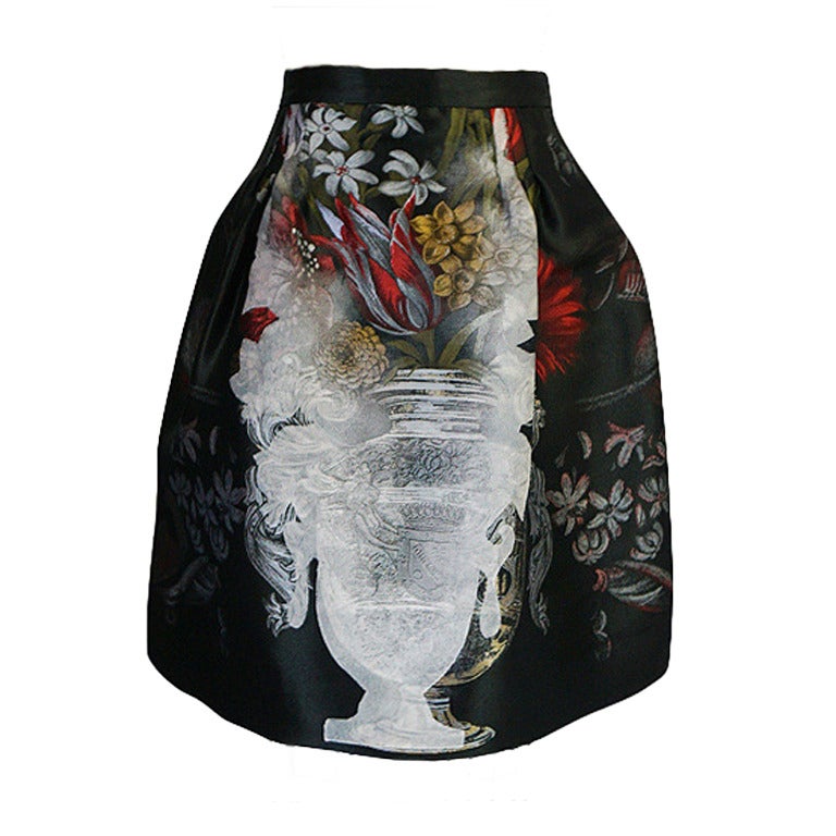 F/W 2006 Miu Miu Printed "Lampshade" Runway Skirt For Sale