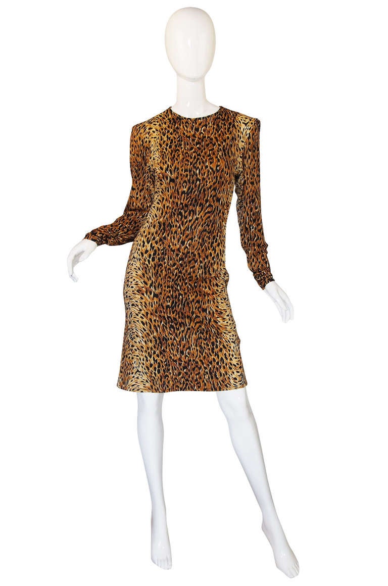 Women's 1980s OMO Norma Kamali Leopard Tunic & Leggings For Sale