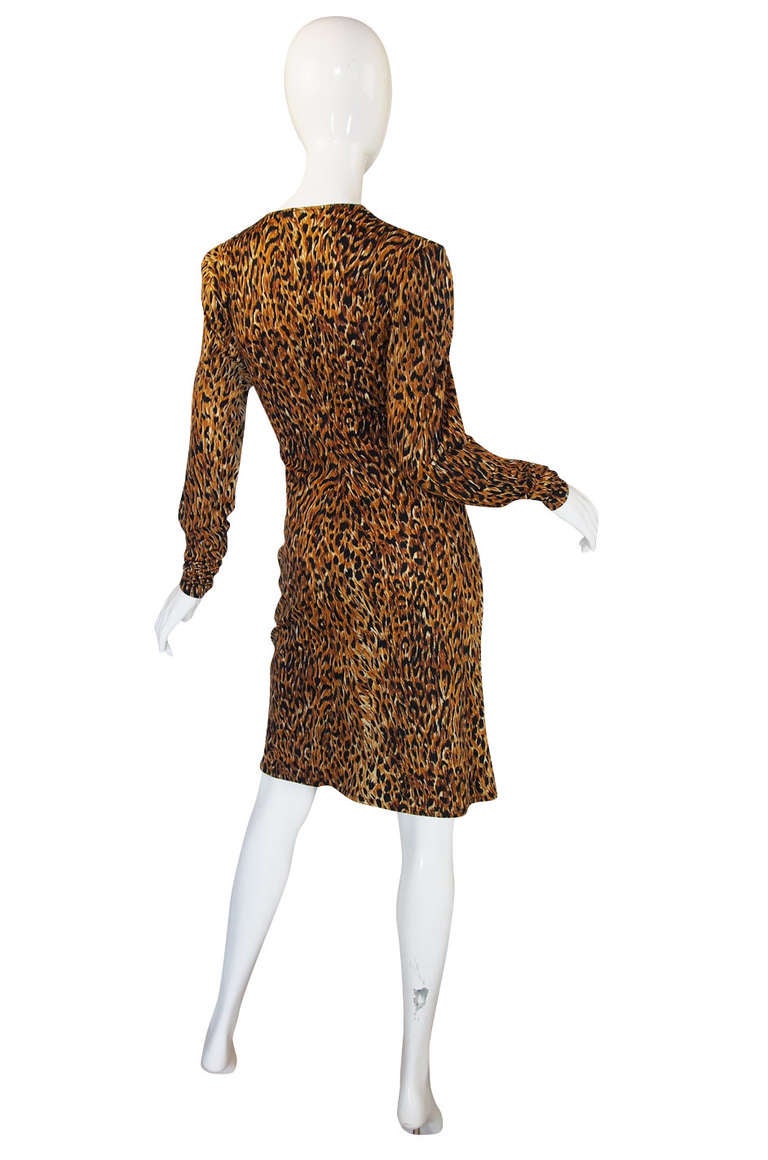 1980s OMO Norma Kamali Leopard Tunic & Leggings For Sale 1
