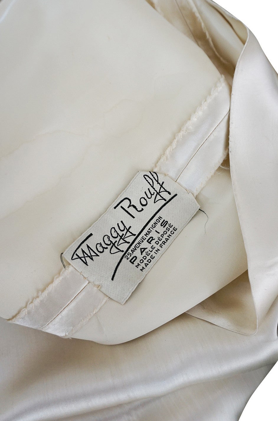 c1959 Maggy Rouf Haute Couture Champagne Silk Gown 4