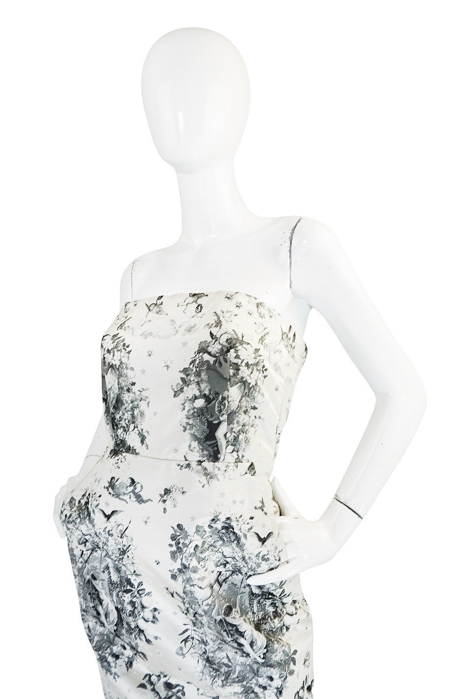 F/W 2007 Jean Paul Gaultier Baroque Strapless Silk Dress In Excellent Condition In Rockwood, ON