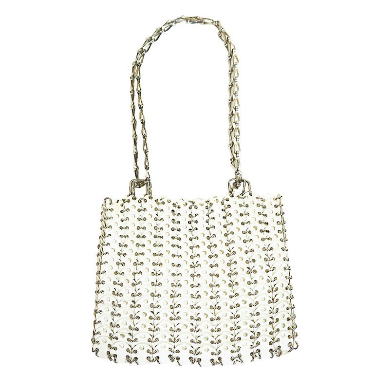 Rare 1960s Paco Rabanne White Disc and Metal Bag at 1stDibs | paco ...