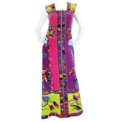 Gorgeous 1960s Vivid Velvet Pucci Front Zipper Dress 12