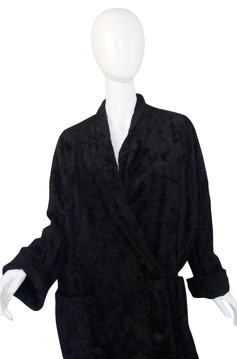 1970s OMO Norma Kamali Faux Fur Tuxedo Coat 1
