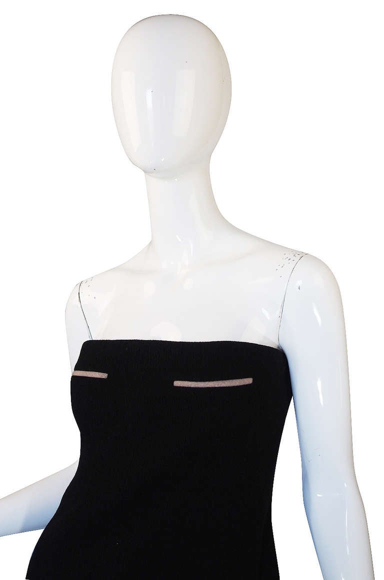 Women's 1980s Geoffrey Beene Graphic Strapless Dress For Sale