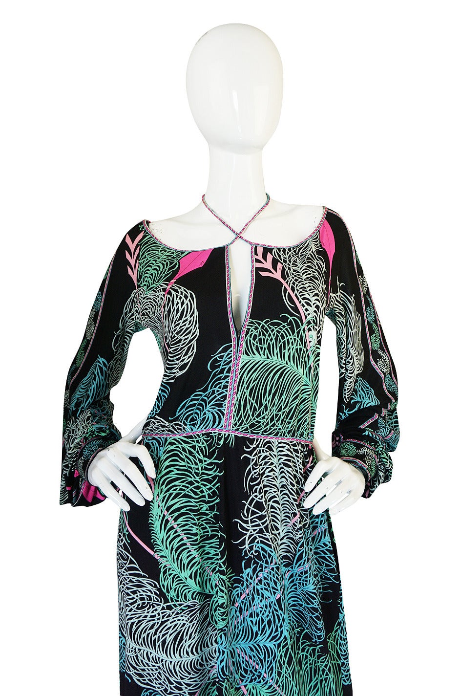 1960s Bright Print Silk Jersey Emilio Pucci Tunic Dress 3
