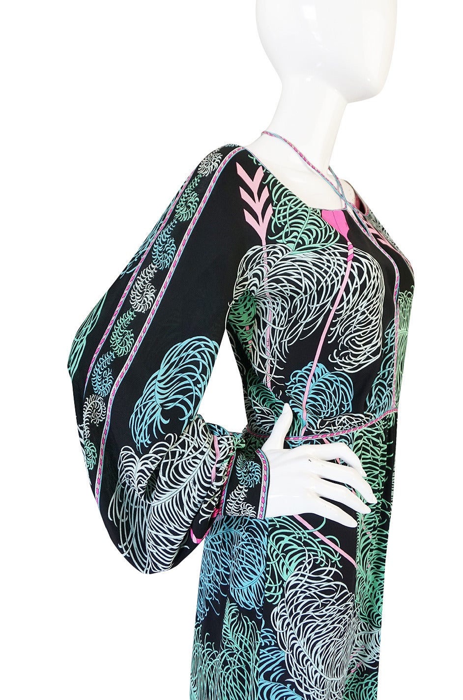 1960s Bright Print Silk Jersey Emilio Pucci Tunic Dress 1