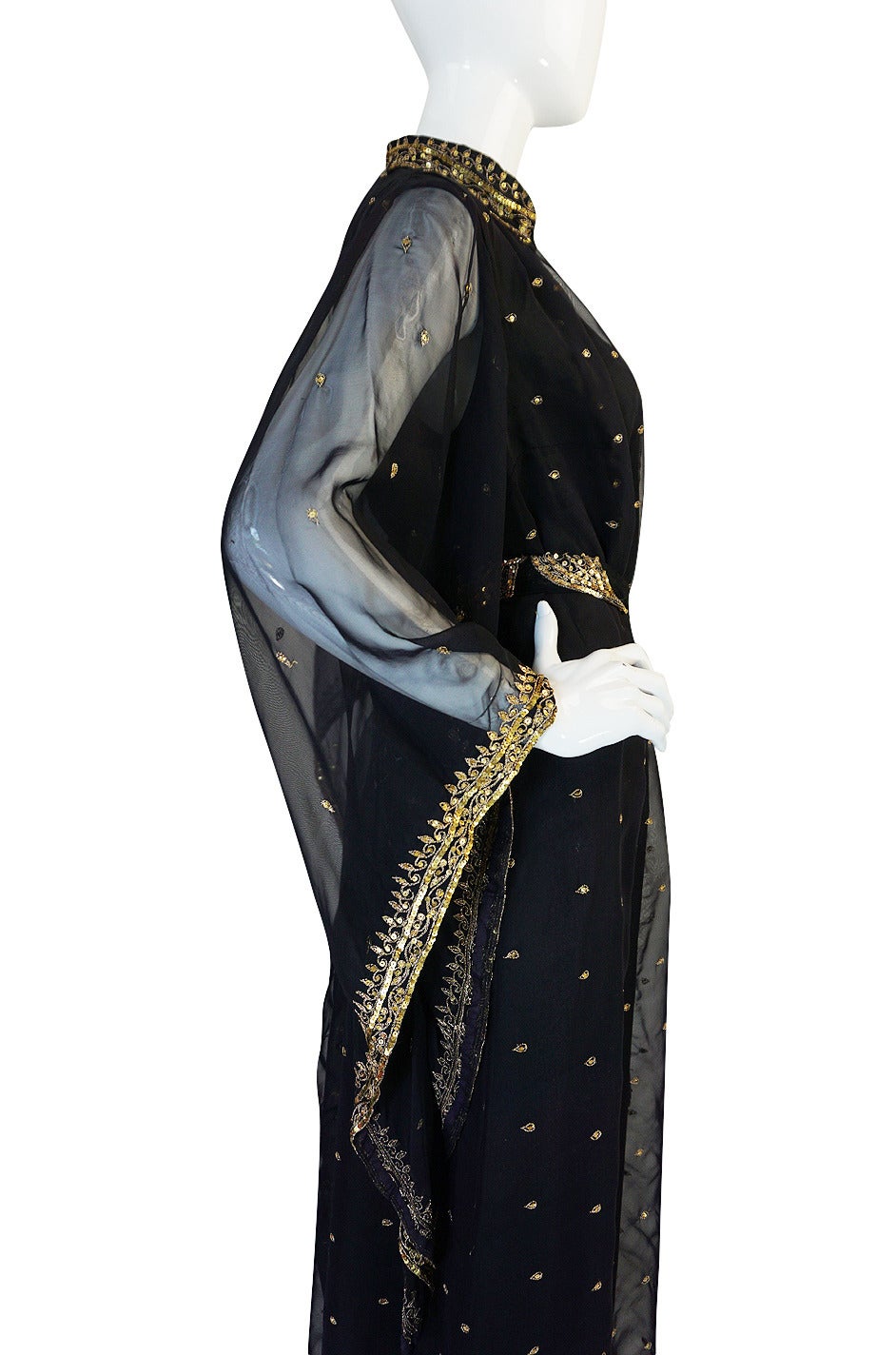 Lux chiffon dolman sleeve  snakeskin caftan