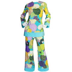 1960s Sequin Covered Bright Bob Bugnand Pant Suit 12