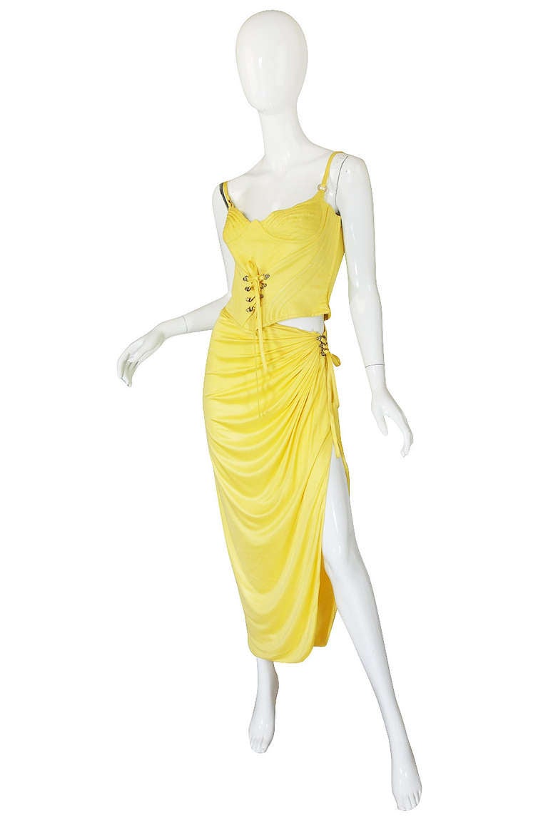versace 1995 yellow dress
