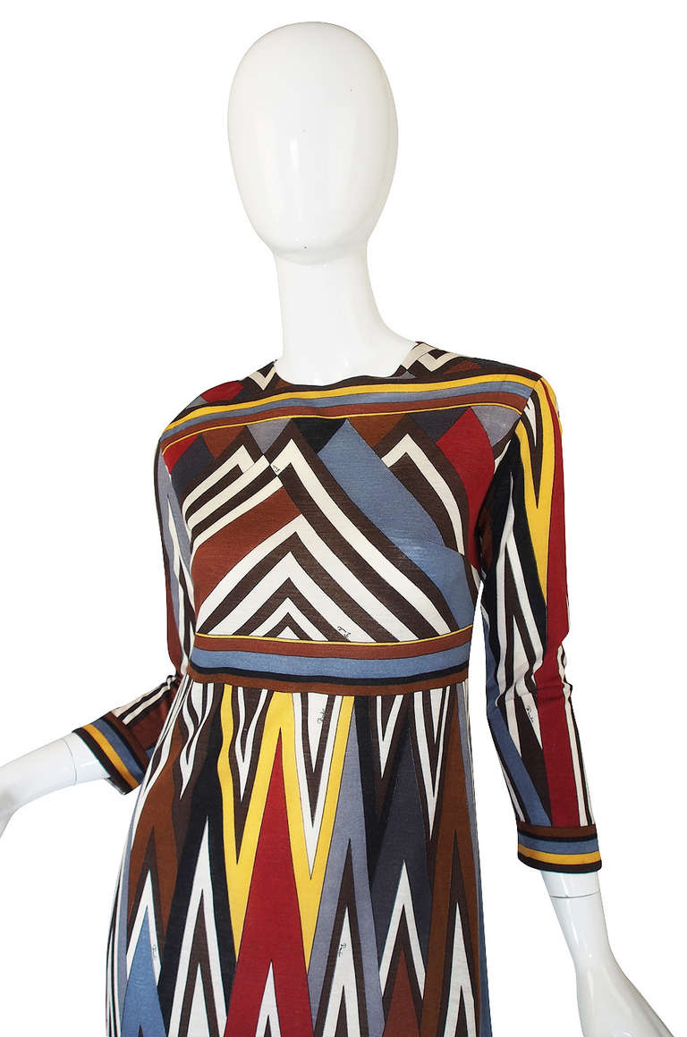 Women's 1960s Emilio Pucci Fine Silk & Cashmere Dress