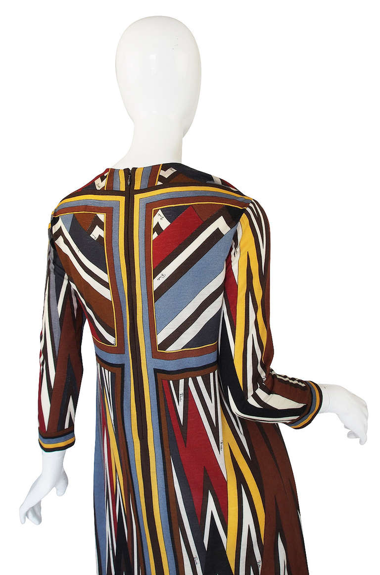 1960s Emilio Pucci Fine Silk & Cashmere Dress 1